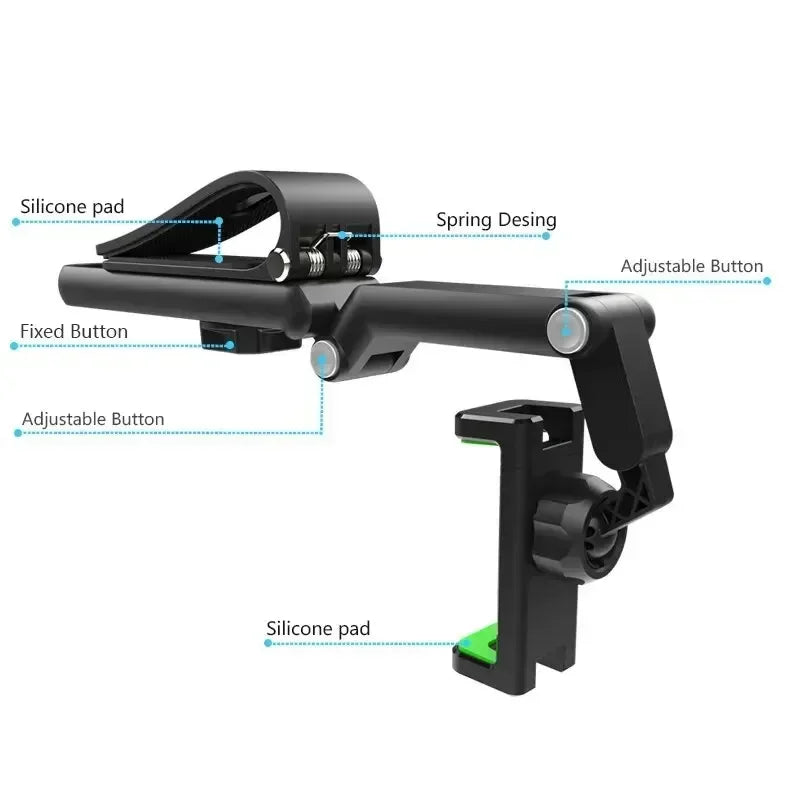 1080° Rotating Sun Visor Cellphone Car Holder Universal Phone Holder Multi-function Mobile For IPhone 7 Inch Support Telephone