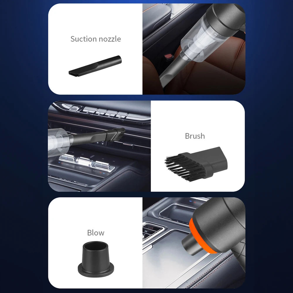 Wireless Car Vacuum Cleaner 120W Cordless Dust Handheld Auto Portabale Vacuum High-power Vacuum Cleaner For Home Office Car