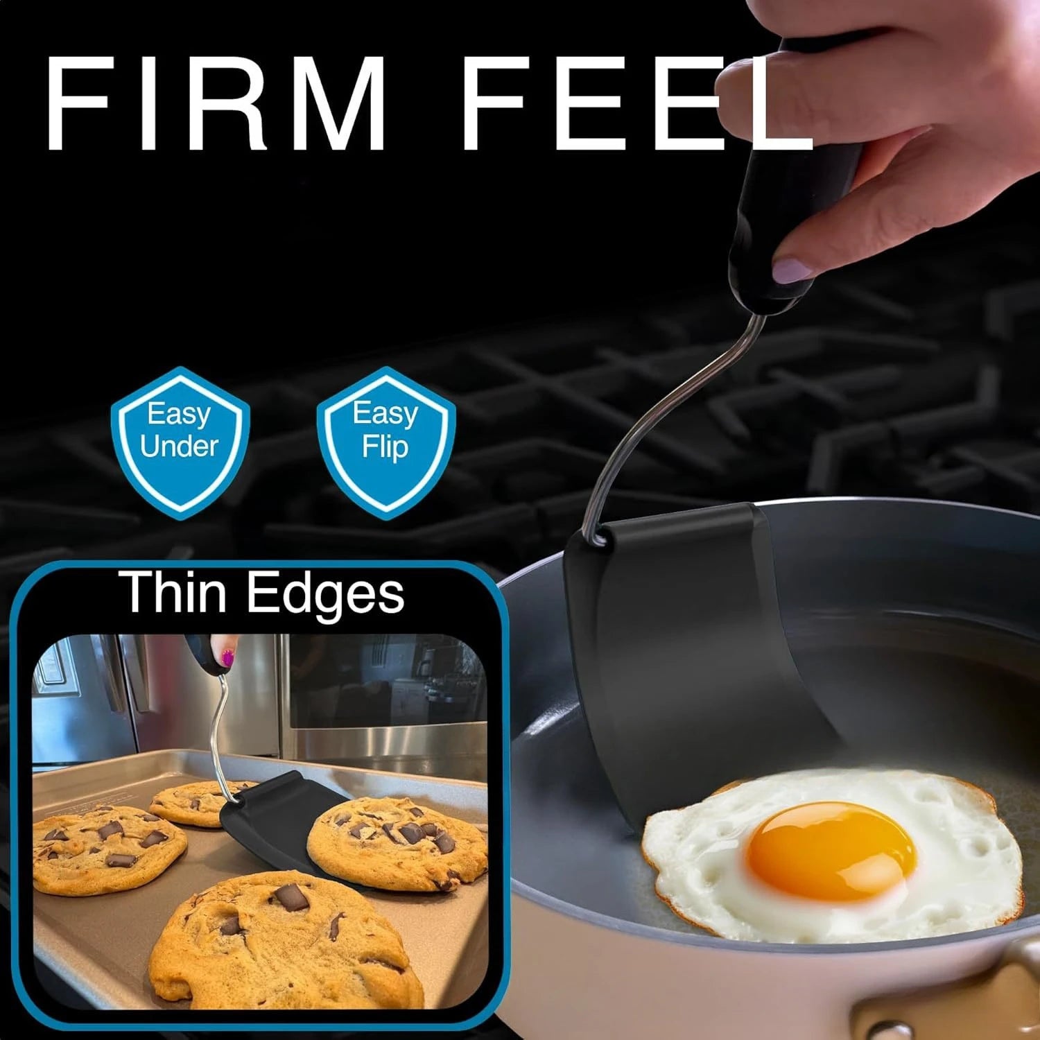 Spatula with Adjustable Angles Spatula for Cooking Fried Eggs, Flip Over, Reusable Non Stick Cookware, Silicone Metal Spatula