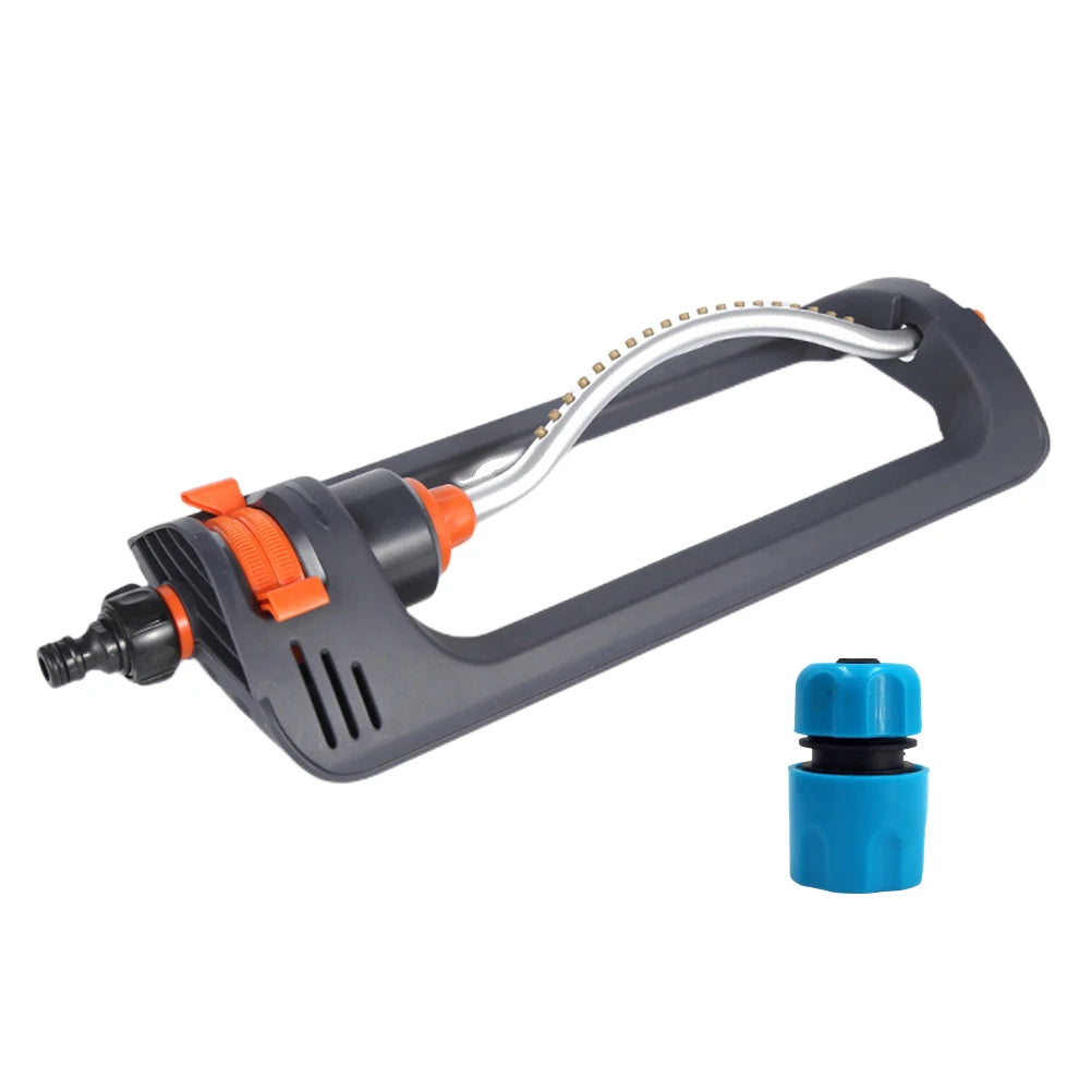 Oscillating Sprinkler Lawn Swing Sprinkler 16 Nozzles Garden Sprayer Adjustable Flow Watering Device for Plants Grasses Flowers