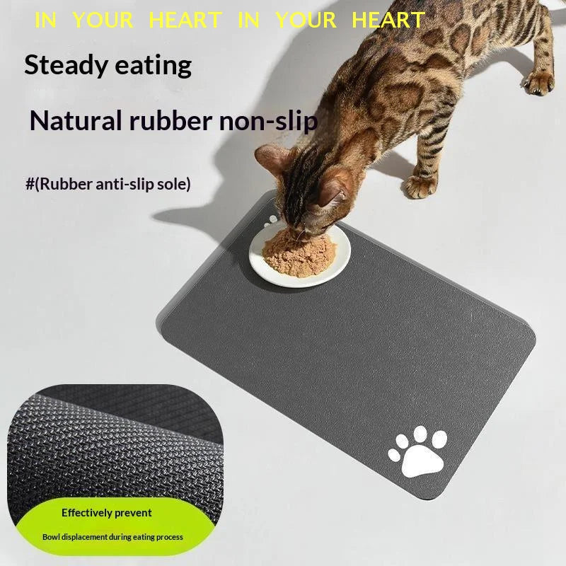 Diatomaceous Mud Absorbent Pet Placemat For Food And Water Bowl With Waterproof Quick-Dry Rubber Backing Non-Slip Home Pet Mat