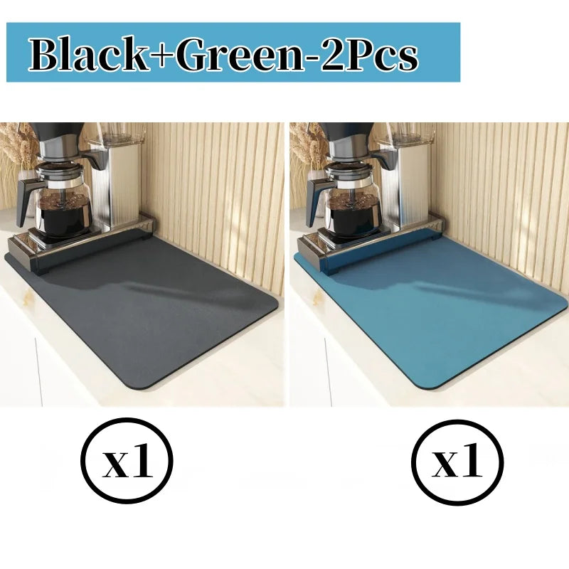 Super Absorbent Large Kitchen Absorbent Mat Antiskid Draining Coffee Dish Drying Mat Quick Dry Bathroom Drain Pad Tableware Mat