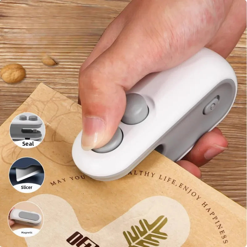 USB  Portable Mini Sealer Sealer Snacks Home Use Rechargeable Sealer Vacuum Sealer Handheld Food Plastic Packaging Heat Sealer