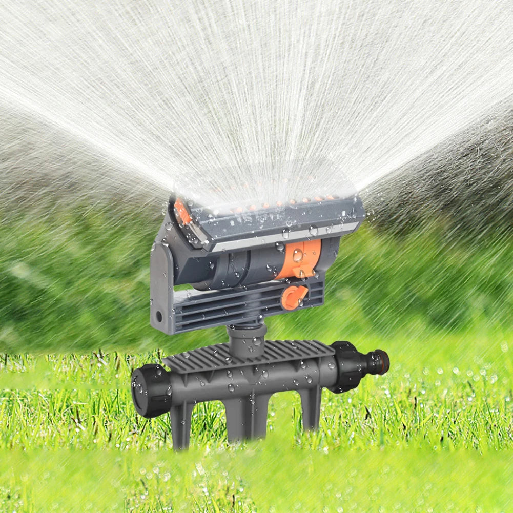 Oscillating Sprinkler Lawn Swing Sprinkler 16 Nozzles Garden Sprayer Adjustable Flow Watering Device for Plants Grasses Flowers