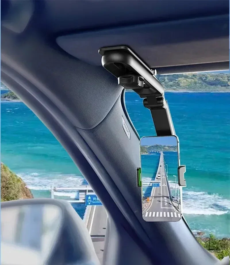 1080° Rotating Sun Visor Cellphone Car Holder Universal Phone Holder Multi-function Mobile For IPhone 7 Inch Support Telephone
