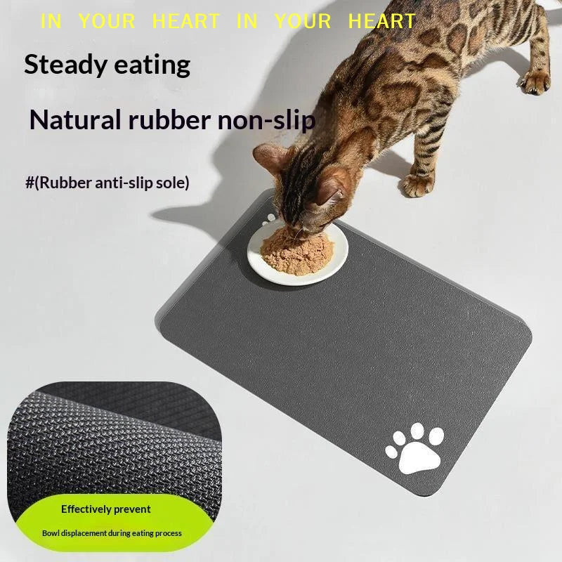 Diatomaceous Mud Absorbent Pet Placemat For Food And Water Bowl With Waterproof Quick-Dry Rubber Backing Non-Slip Home Pet Mat