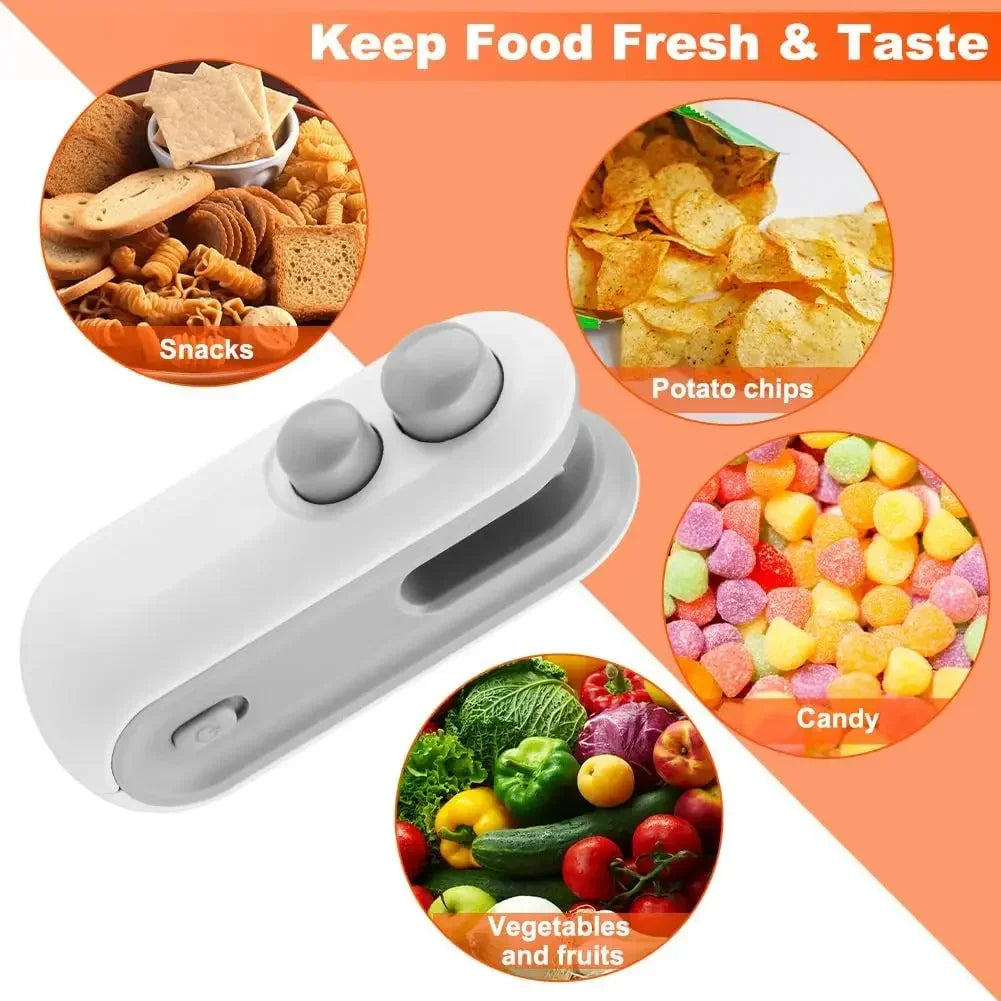 USB  Portable Mini Sealer Sealer Snacks Home Use Rechargeable Sealer Vacuum Sealer Handheld Food Plastic Packaging Heat Sealer