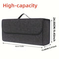 Car Trunk Organizer Soft Felt Storage Box Accessories Large Anti Slip Compartment Boot Storage Organizer Tool Car Storage Bag