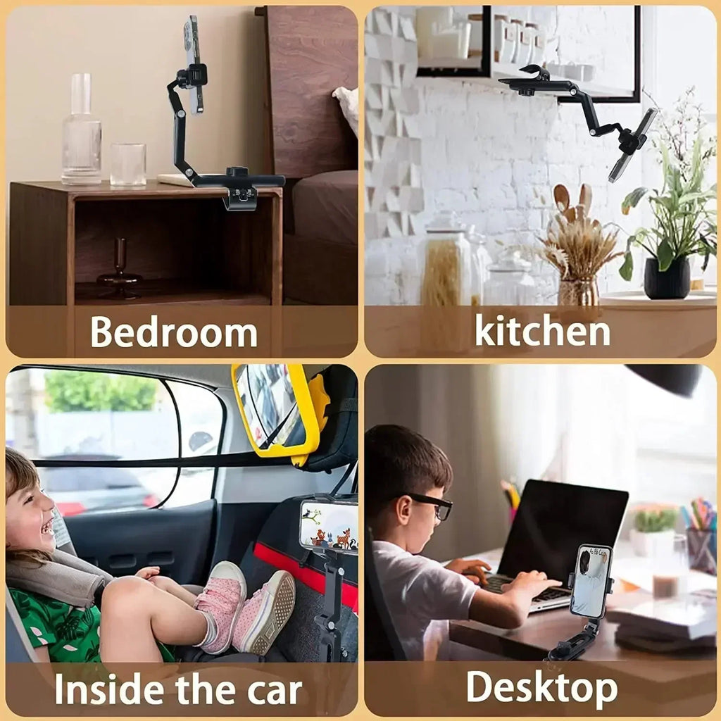 1080° Rotating Sun Visor Cellphone Car Holder Universal Phone Holder Multi-function Mobile For IPhone 7 Inch Support Telephone